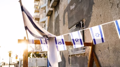 blue and white flag
