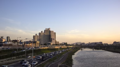 riverside, at dusk, on the road, cloud, cityscape, city view, jiang