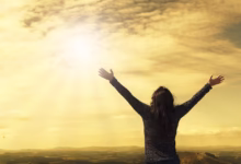 woman, sky, nature, sunlight, arms, open arms, sunbeams, sunrays, clouds, worship, freedom, happiness, relieved, prayer, praise, success, joy