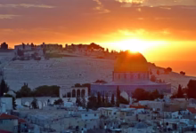 panoramic, sunrise, jerusalem, holy land, mosque, the mount of olives, israel, palestine, morning, east, dawn, the sun, nature, sky, in the morning
