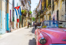 pink convertible car