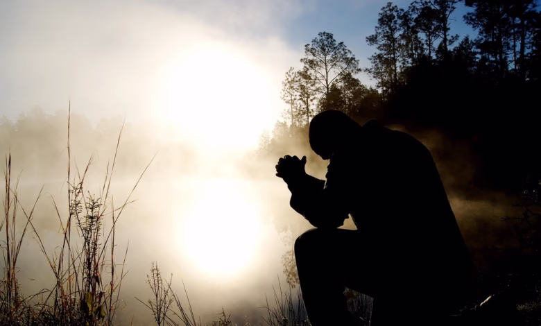 man, fog, silhouette, kneeling, kneel, pray, praying, male silhouette, praying man, prayer, foggy, misty, haze, mist, dawn, dusk, landscape, outdoors, person, pray, pray, pray, praying, praying, prayer, prayer, prayer, prayer, prayer