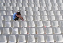 woman, lost, alone, arena, chairs, portrait, lost, lost, lost, lost, lost
