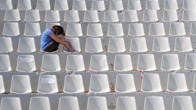woman, lost, alone, arena, chairs, portrait, lost, lost, lost, lost, lost