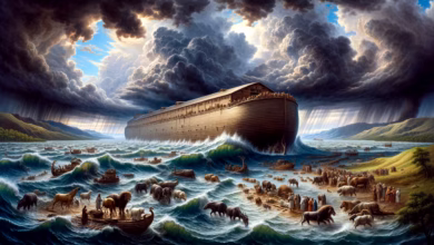 ai generated, noah's ark, voyage, great flood, flood, divine, salvation, religion, bible story, noah's ark, noah's ark, flood, flood, flood, flood, flood