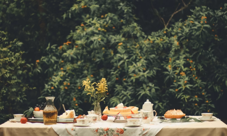 a table that has some food on it
