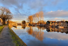 houses beside body of water
