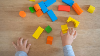 assorted-color shape toy lot