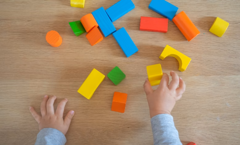 assorted-color shape toy lot