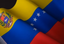 a close up of the flag of the state of venezuela