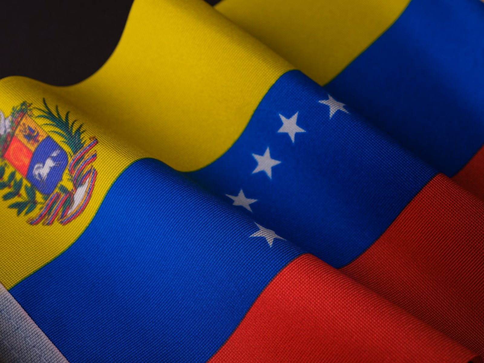 a close up of the flag of the state of venezuela